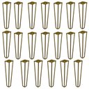 Ver imagem 1 de Kit 20 Pés de Metal 25 CM Hairpin Legs Rack e Puffs Dourado