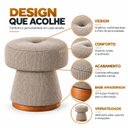 Ver imagem 5 de Puff Estofado Confortável Madeira Maciça Base Laminada Bloom Espresso Móveis