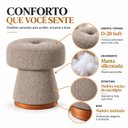 Ver imagem 4 de Puff Estofado Confortável Madeira Maciça Base Laminada Bloom Espresso Móveis