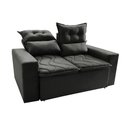 Ver mais imagens de Sofá 3 Lugares Retrátil e Reclinável 1.80m Cama Inbox Smal com Bordado Pantográfico Suede Cinza