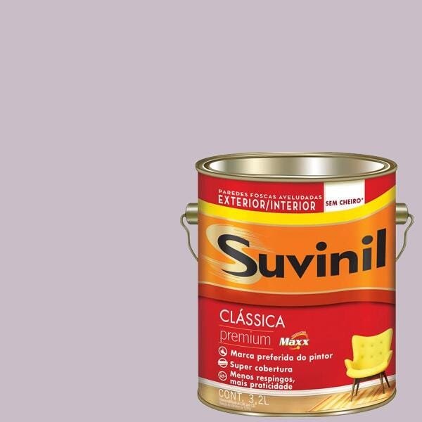 Tinta Acrílica Acetinada Suvinil Moinho de Vento 3,2 L - Loja Online SA  Tintas