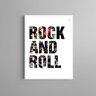 Quadro Rock And Roll - Bandas 24x18cm:moldura Preta - 2