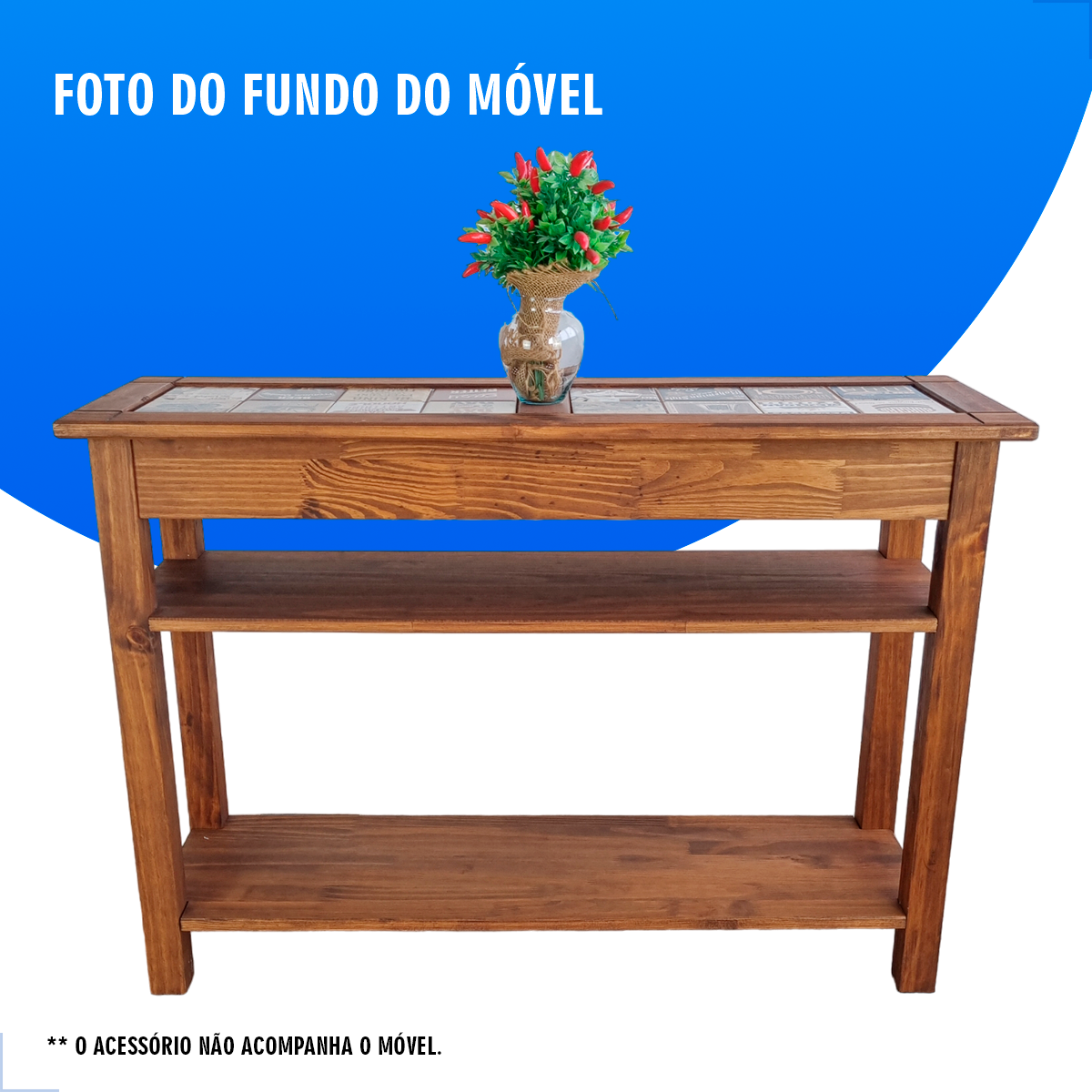 Aparador Rack Buffet Mesa Auxiliar Tv Video 100 Cm Cerâmica Organizador Multiuso Sala Balcão Retro - 5