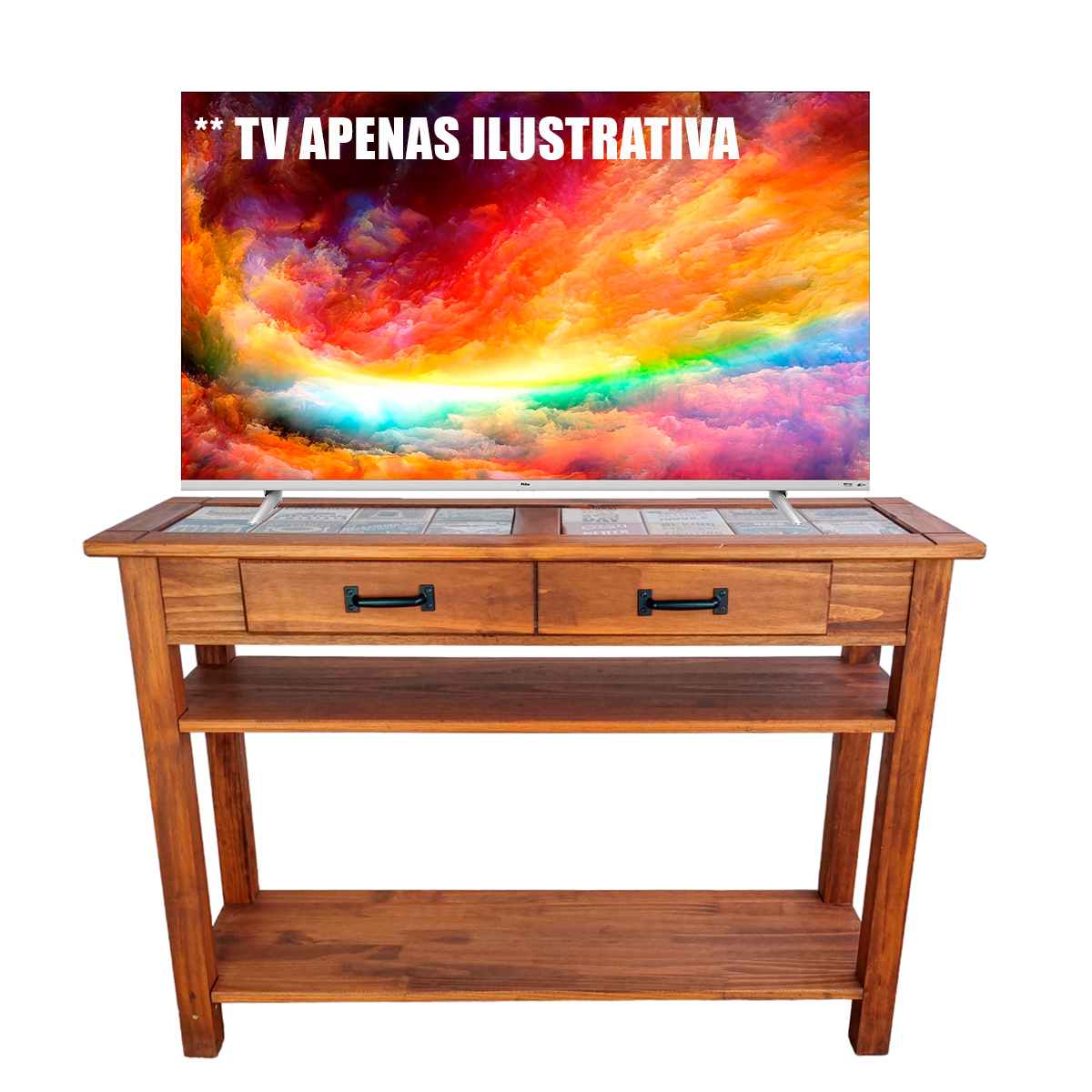 Aparador Rack Buffet Mesa Auxiliar Tv Video 100 Cm Cerâmica Organizador Multiuso Sala Balcão Retro