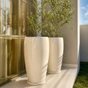Ver imagem 2 de Vaso Fibra de Vidro Atenas m 67cm Decorativo Areia Brilho