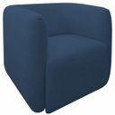 Ver imagem 4 de Poltrona para Sala e Escritório Decorativa Maliva Veludo Azul Marinho