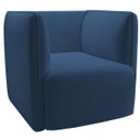 Ver imagem 5 de Poltrona para Sala e Escritório Decorativa Maliva Veludo Azul Marinho
