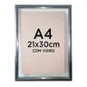 Moldura de Alumínio para Quadro A4 21x30cm Diploma Certificado Foto com Vidro Duplo Tacolado 10 Unid - 1