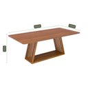 Ver imagem 2 de Mesa para Sala de Jantar sem Vidro 220cm Pitaia Marrom/Cinamomo