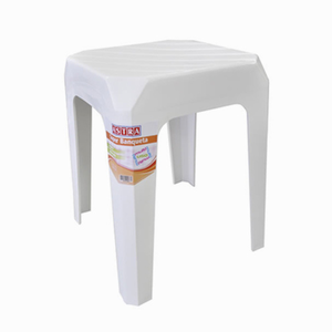 Banqueta Plástica 140k Reforçada Branca 34x34x41cm Bf3 Astra