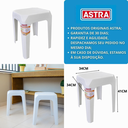 Ver imagem 5 de Banqueta Plástica 140k Reforçada Branca 34x34x41cm Bf3 Astra