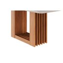 Ver imagem 6 de Mesa Multiuso Cozinha Ariela C/ Tampo Madeirado Vidro 180x90cm Cinamomo/off White - Cimol