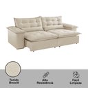 Ver imagem 4 de Sofá Retrátil e Reclinável Alice 250cm Braço 25cm em Boucle Meu Sofá Online