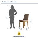 Ver imagem 2 de Kit 6 Cadeiras para Sala de Jantar Pés Madeira Maciça Bella Bege/Cinamomo