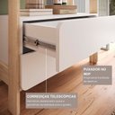 Ver imagem 4 de Estante de Livros 100% MDF 81CMX183CM 2 Gavetas e 4 Prateleiras Elvis Branco/Carvalho