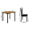 Ver imagem 3 de Mesa de Jantar 4 Lugares Madri Preto/nature - Art Panta