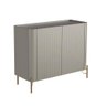 Balcão Buffet 98,5cm P/ Sala Porta Brise 100% Mdf Pés Metal - 1