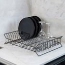 Ver imagem 3 de Escorredor de Louça para Bancada de 1 Nível Grande 14 Pratos : Inventia Aer : Cor: Preto