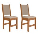 Ver imagem 3 de Kit 6 Cadeiras de Jantar Clara Courvin Bege Base Freijó - Pallazio