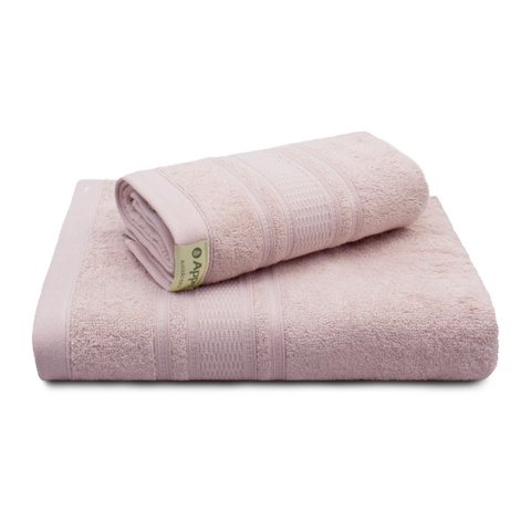 Kit Toalha Banho Gigante + Rosto Rosa Nilo + Tapete