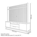 Ver imagem 2 de Estante Home para TV 70 pol Cannes 215 cm Hannover Fendi Dcasa