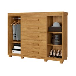 Cômoda Grande Reforçada Casal Havana em Mdf 5 Gavetas Fenix - 4