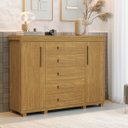 Ver imagem 2 de Cômoda Grande Reforçada Casal Havana em Mdf 5 Gavetas Fenix
