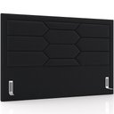 Ver imagem 1 de Cabeceira Cama Box King 195cm Estofada Nora P05 Veludo Preto - Lyam Decor