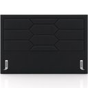 Ver imagem 3 de Cabeceira Cama Box King 195cm Estofada Nora P05 Veludo Preto - Lyam Decor