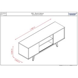Composição Panorama para TV de até 65 polegadas - Calacata/Off White - Madetec - 4 Composição Panorama para TV de até 65 polegadas - Calacata/Off White - Madetec - 4