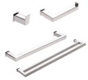 Ver imagem 1 de Kit de Acessórios para Banheiro com 4 Peças em Aço Inox Polido Linha Larissa com Toalheiro Duplo