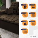 Ver imagem 4 de Sofá Retrátil e Reclinável 180cm Suede com Molas Espirais Europa King House