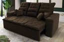 Ver imagem 1 de Sofá Retrátil e Reclinável 180cm Suede com Molas Espirais Europa King House