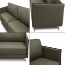 Ver imagem 5 de Sofá Decorativo Anthony 4 Lugares Sala de Estar 270cm Pés em Aço Couro Fendi G88 - Gran Belo