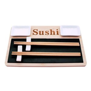 Kit Conjunto Refeição Oriental para Sushi em Ardosia