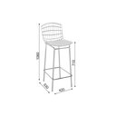 Ver imagem 3 de Banqueta de Cozinha Aço Marçal Datena Pb22cr 1 Un Cromado/courano Preto - Pozza