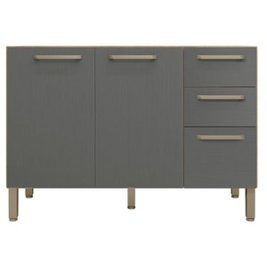 Balcão de Pia Mad Versalhes 120 Cm Freijó Gris - Kits Paraná