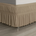 Ver imagem 5 de Saia para Cama Box Solteiro Caqui Entrega Rapida