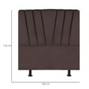 Ver imagem 3 de Cabeceira Estofada Cama Box Solteiro 90 Cm Ariel Corino:marrom