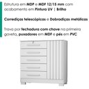 Ver imagem 5 de Comoda 5 Gavetas 1 Porta 99 cm Mary Branco Rudk