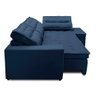 Sofá de Canto Retrátil e Reclinável com Molas 3,00x2,00 Viena Suede Azul Mirra Decor - 4