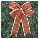 Ver imagem 1 de Kit 4 Enfeite Árvore Natal Laço Vermelho e Dourado 30 Cm