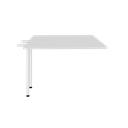 Ver imagem 5 de Mesa Auxiliar Lateral para Escrivaninha Plataforma Dupla Smart 100x120cm Yescasa Branco