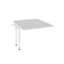 Ver imagem 2 de Mesa Auxiliar Lateral para Escrivaninha Plataforma Dupla Smart 100x120cm Yescasa Branco