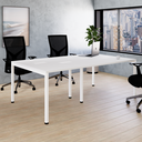 Ver imagem 1 de Mesa Auxiliar Lateral para Escrivaninha Plataforma Dupla Smart 100x120cm Yescasa Branco