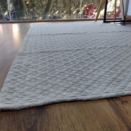 Tapete Quarto Algodão Cru Trama Geométrico 0,80 X 1,30 - 2