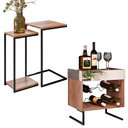 Ver imagem 1 de Kit Adega e Mesa Auxiliar Industrial Ariel Demolição - Pallazio