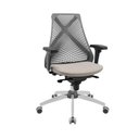 Ver imagem 1 de Cadeira de Escritório Ergonômica Bix X+ Sincron Base Cromada Cor:fendi com Cinza