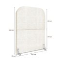 Ver imagem 2 de Cabeceira Cama Box Solteiro 100 Cm Estofada Revestida em Bouclé Orgânica