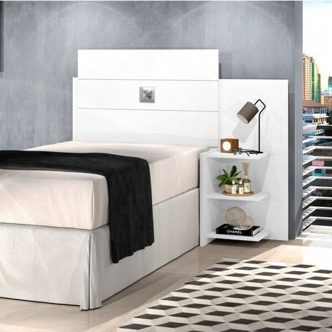 Cabeceira Solteiro com Prateleiras Acapulco